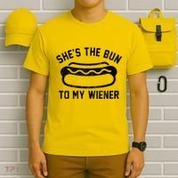 SheS The Bun To My Winer Funny Hotdog T-Shirt thumb 6