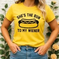 SheS The Bun To My Winer Funny Hotdog Women's T-Shirt thumb 2