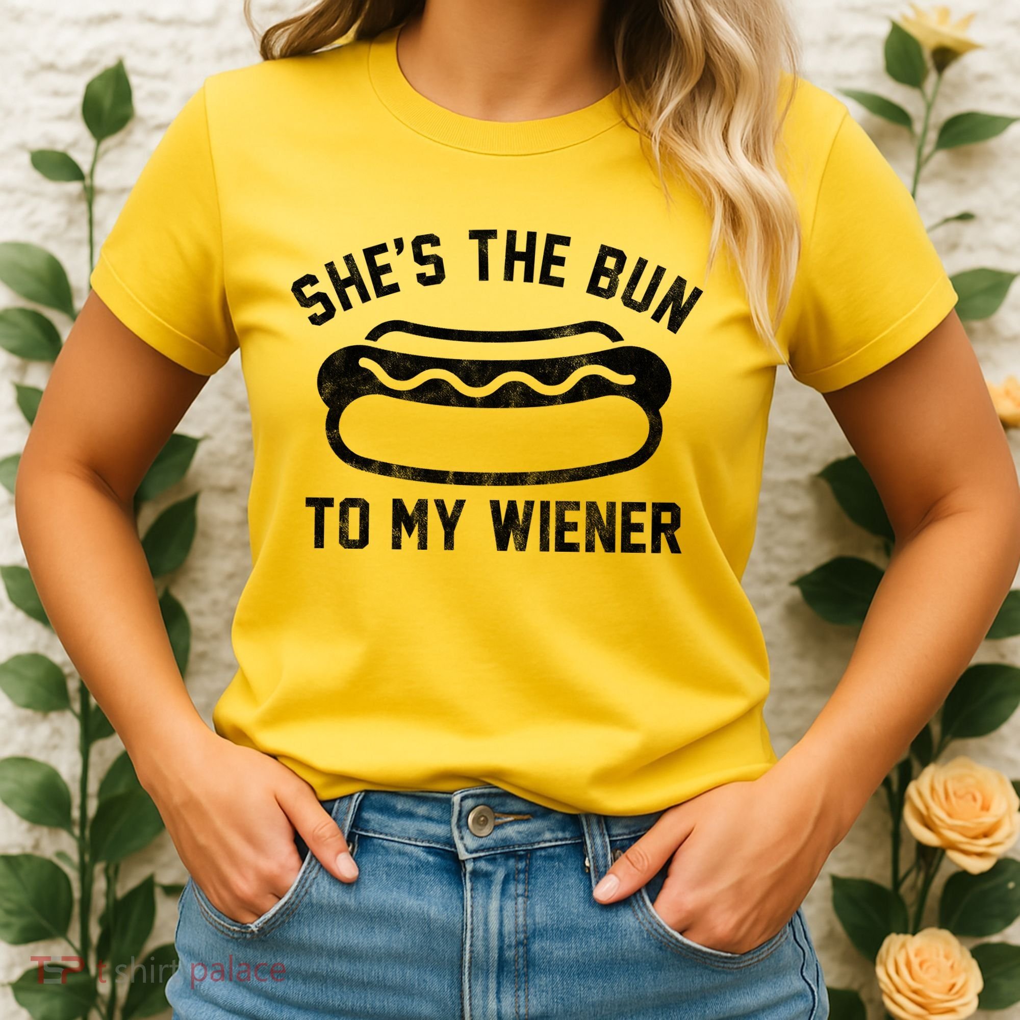 SheS The Bun To My Winer Funny Hotdog Women's T-Shirt