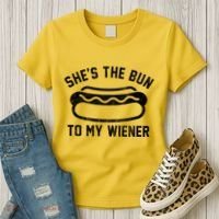 SheS The Bun To My Winer Funny Hotdog Women's T-Shirt thumb 3