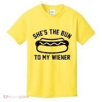 SheS The Bun To My Winer Funny Hotdog Kids T-Shirt thumb 0
