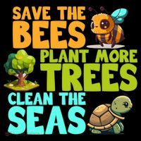 Save The Bees Plant More Trees Clean The Seas Earth Day Gift Women's Hoodie thumb 2