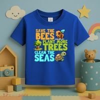 Save The Bees Plant More Trees Clean The Seas Earth Day Gift Toddler T-Shirt thumb 3