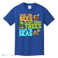 Save The Bees Plant More Trees Clean The Seas Earth Day Gift Kids T-Shirt thumb 0