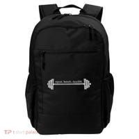 Strength Training Barbell Weightlifting Retro Gym Gift Backpack thumb 0
