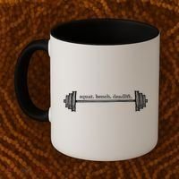 Strength Training Barbell Weightlifting Retro Gym Gift Coffee Mug thumb 2