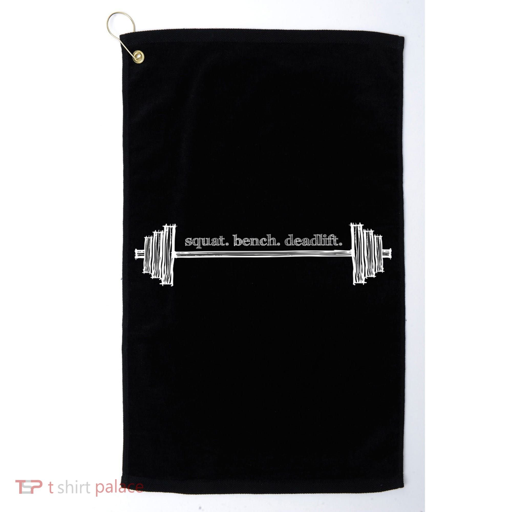 Strength Training Barbell Weightlifting Retro Gym Gift Golf Towel