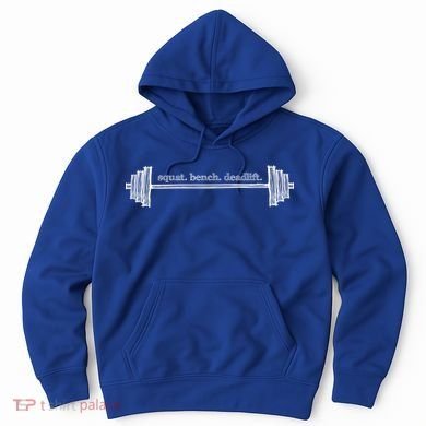 Strength Training Barbell Weightlifting Retro Gym Gift Hoodie