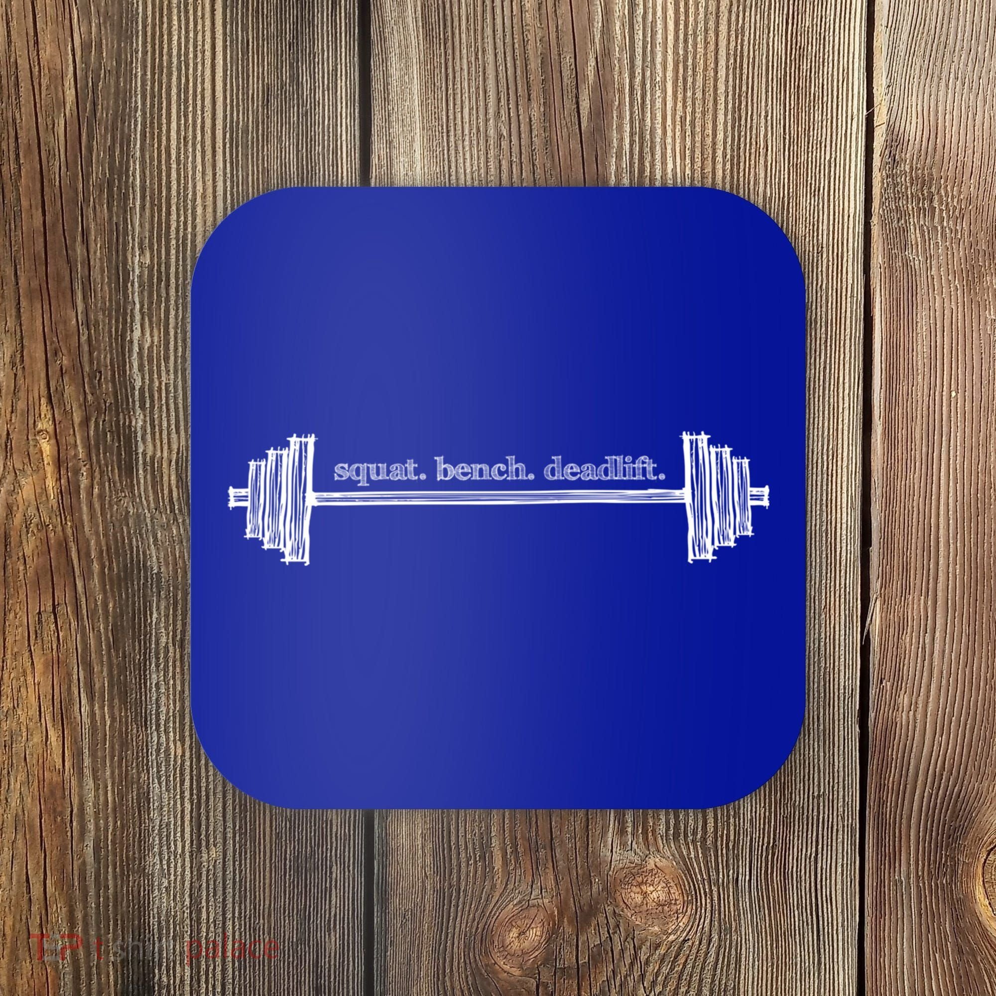 Strength Training Barbell Weightlifting Retro Gym Gift Coaster