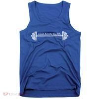 Strength Training Barbell Weightlifting Retro Gym Gift Tank Top thumb 0