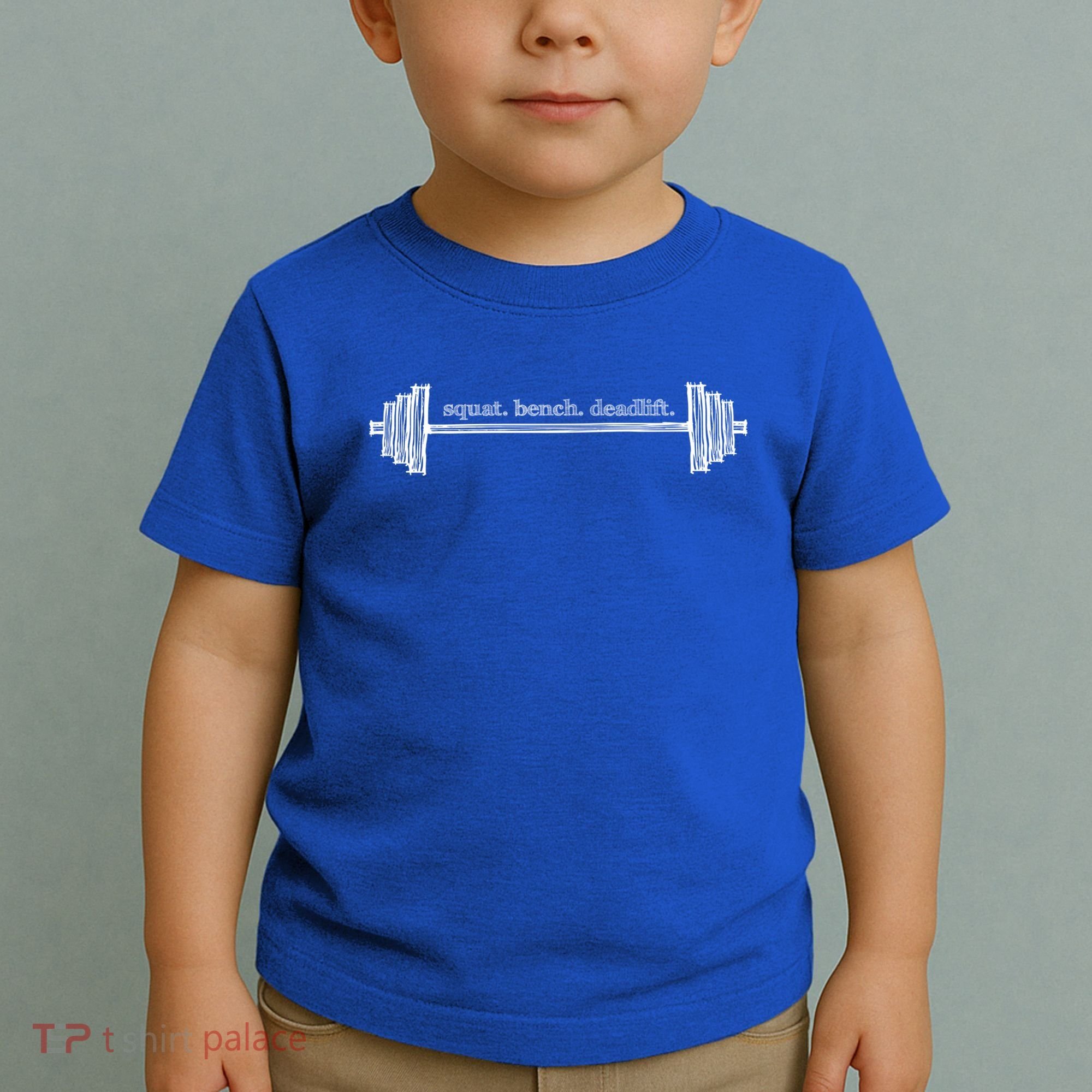 Strength Training Barbell Weightlifting Retro Gym Gift Toddler T-Shirt