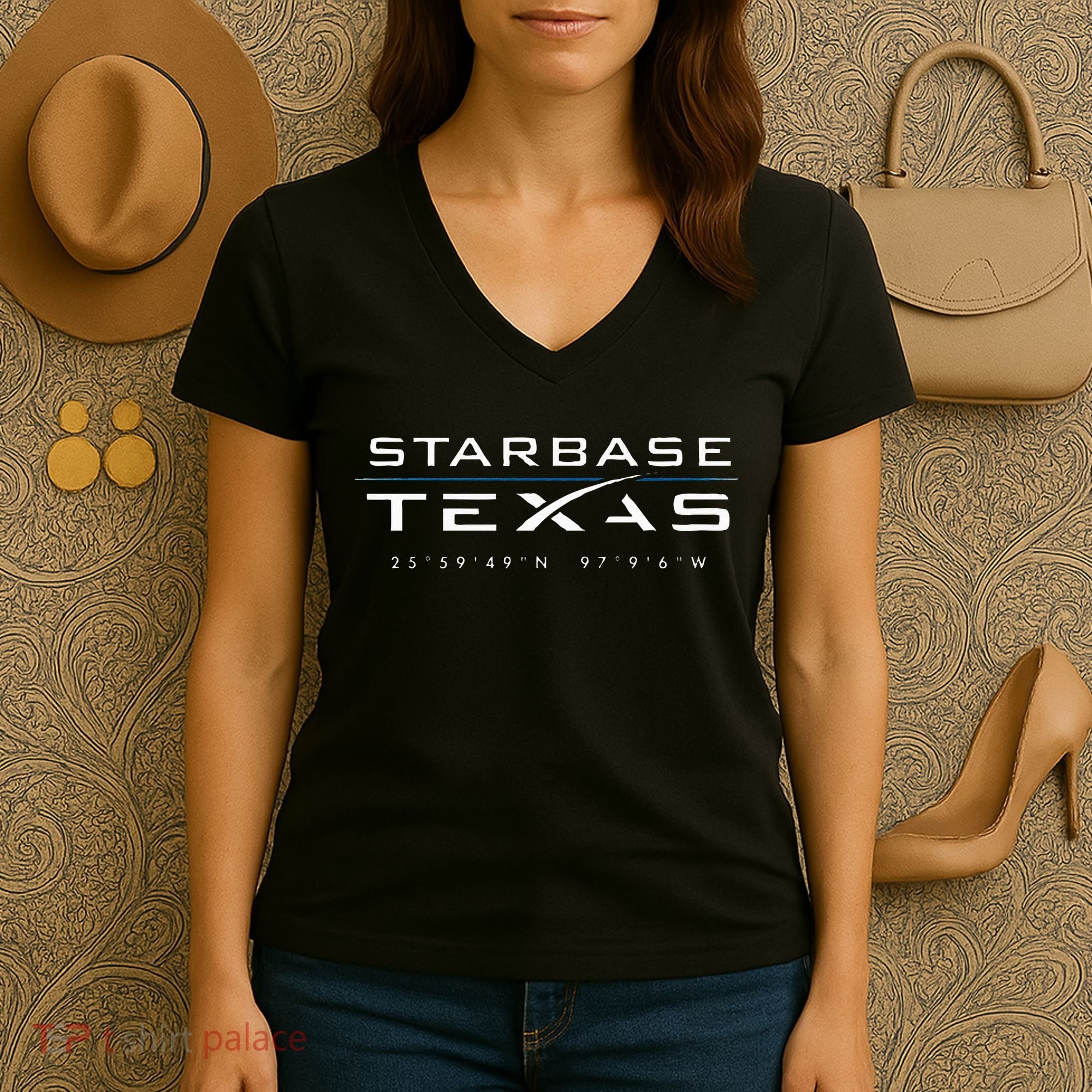 Starbase Texas Boca Chica Women's V-Neck T-Shirt