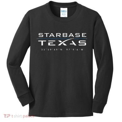 Starbase Texas Boca Chica Kids Long Sleeve Shirt