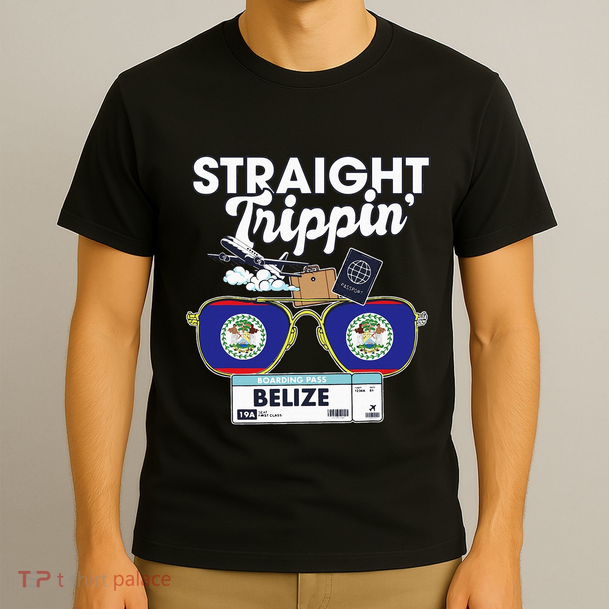 Straight Trippin Belize Vacation Travel Trip Matching T-Shirt