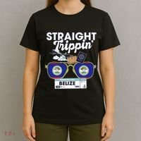 Straight Trippin Belize Vacation Travel Trip Matching T-Shirt thumb 4