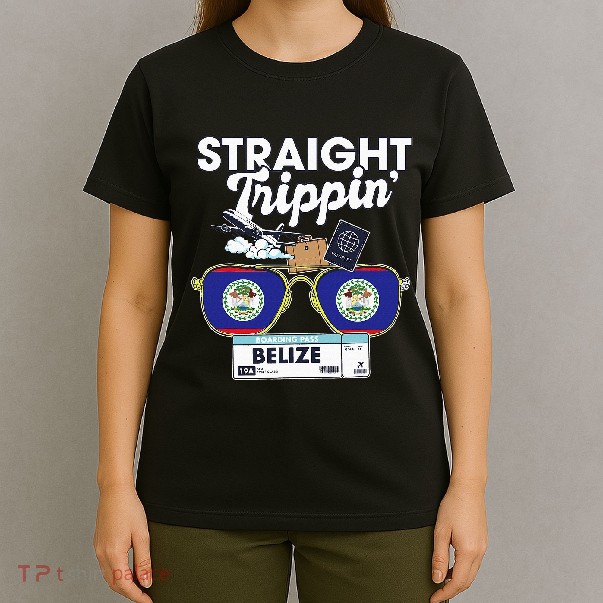 Straight Trippin Belize Vacation Travel Trip Matching T-Shirt