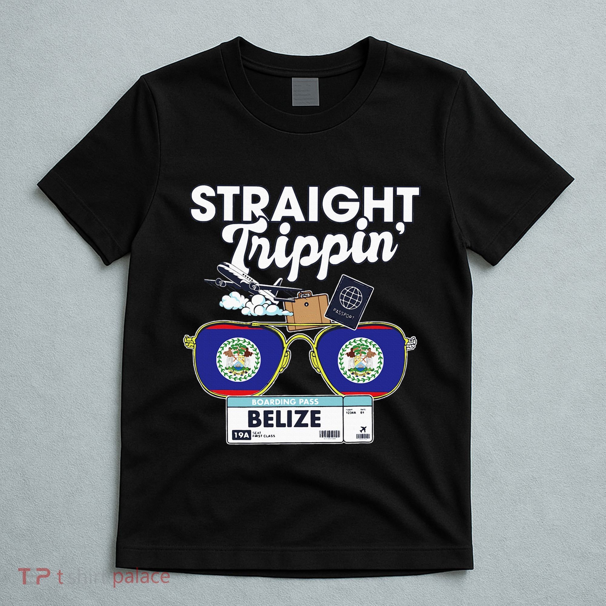 Straight Trippin Belize Vacation Travel Trip Matching T-Shirt