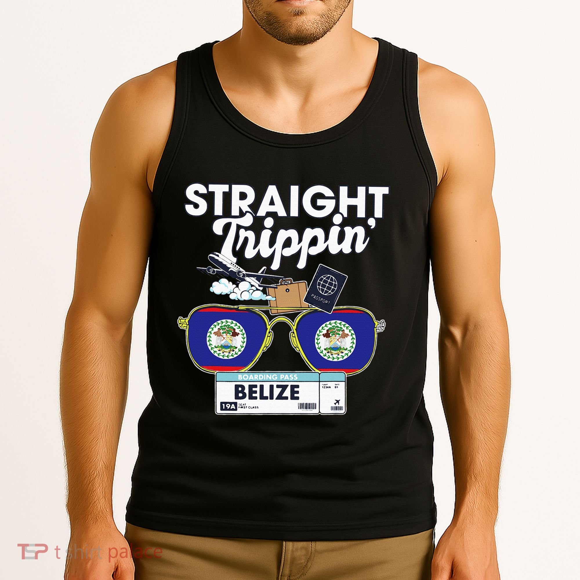 Straight Trippin Belize Vacation Travel Trip Matching Tank Top