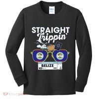 Straight Trippin Belize Vacation Travel Trip Matching Kids Long Sleeve Shirt thumb 0