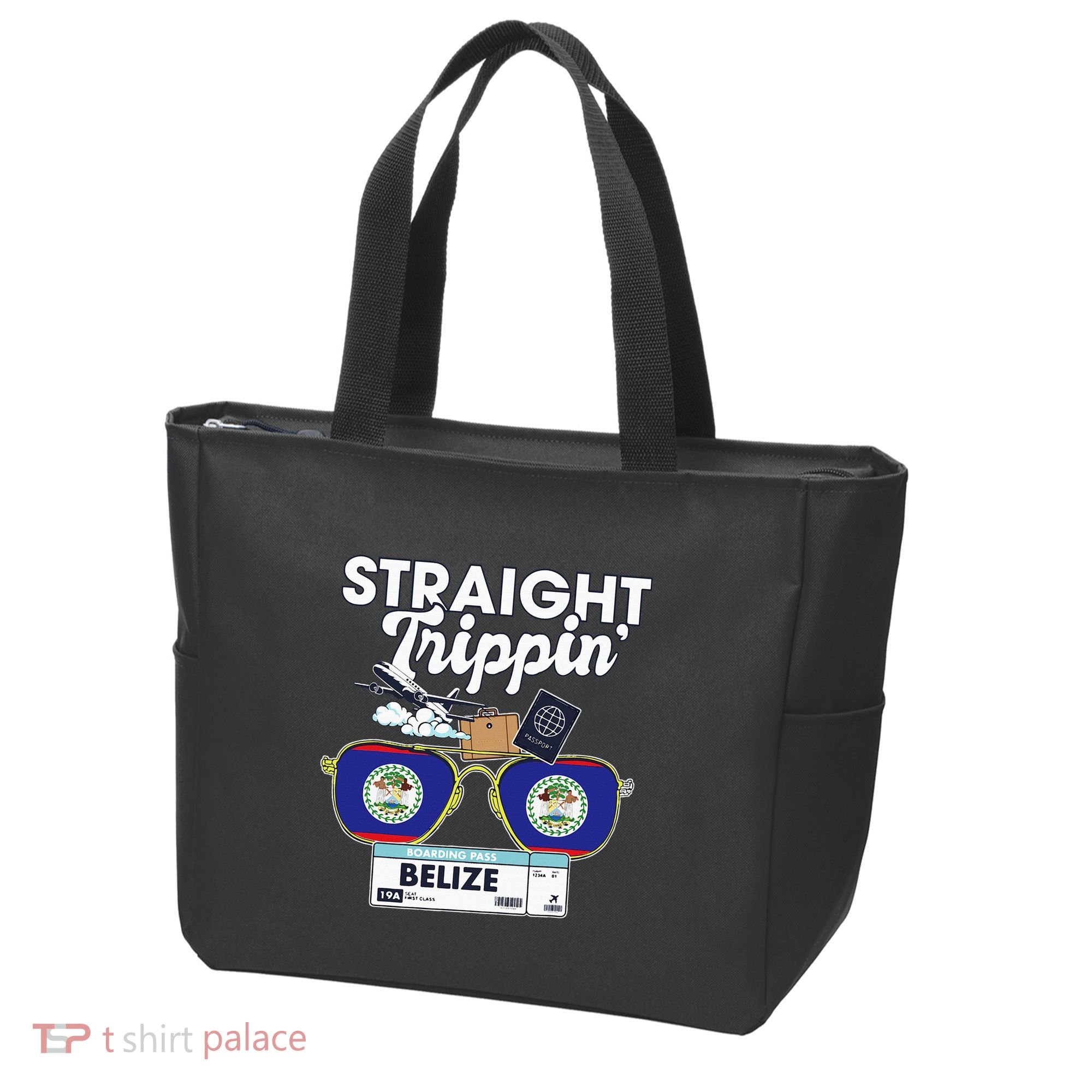 Straight Trippin Belize Vacation Travel Trip Matching Tote Bag