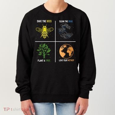 Save The Bees Plant More Trees Earth Day Gift Women's Sweatshirt