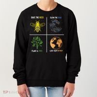 Save The Bees Plant More Trees Earth Day Gift Women's Sweatshirt thumb 0