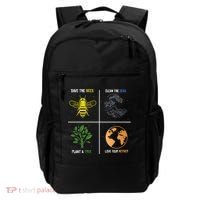 Save The Bees Plant More Trees Earth Day Gift Backpack thumb 0