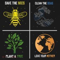 Save The Bees Plant More Trees Earth Day Gift Bucket Hat thumb 4