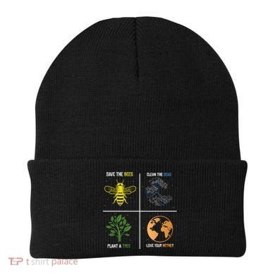 Save The Bees Plant More Trees Earth Day Gift Beanie
