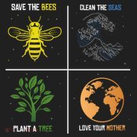 Save The Bees Plant More Trees Earth Day Gift Hat thumb 2