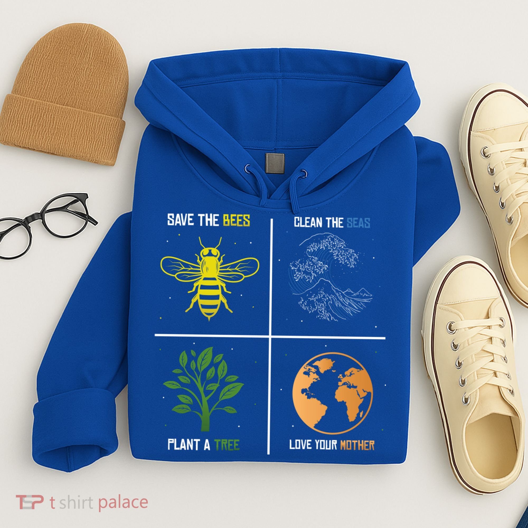 Save The Bees Plant More Trees Earth Day Gift Hoodie