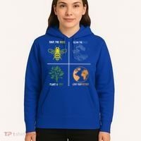 Save The Bees Plant More Trees Earth Day Gift Hoodie thumb 5