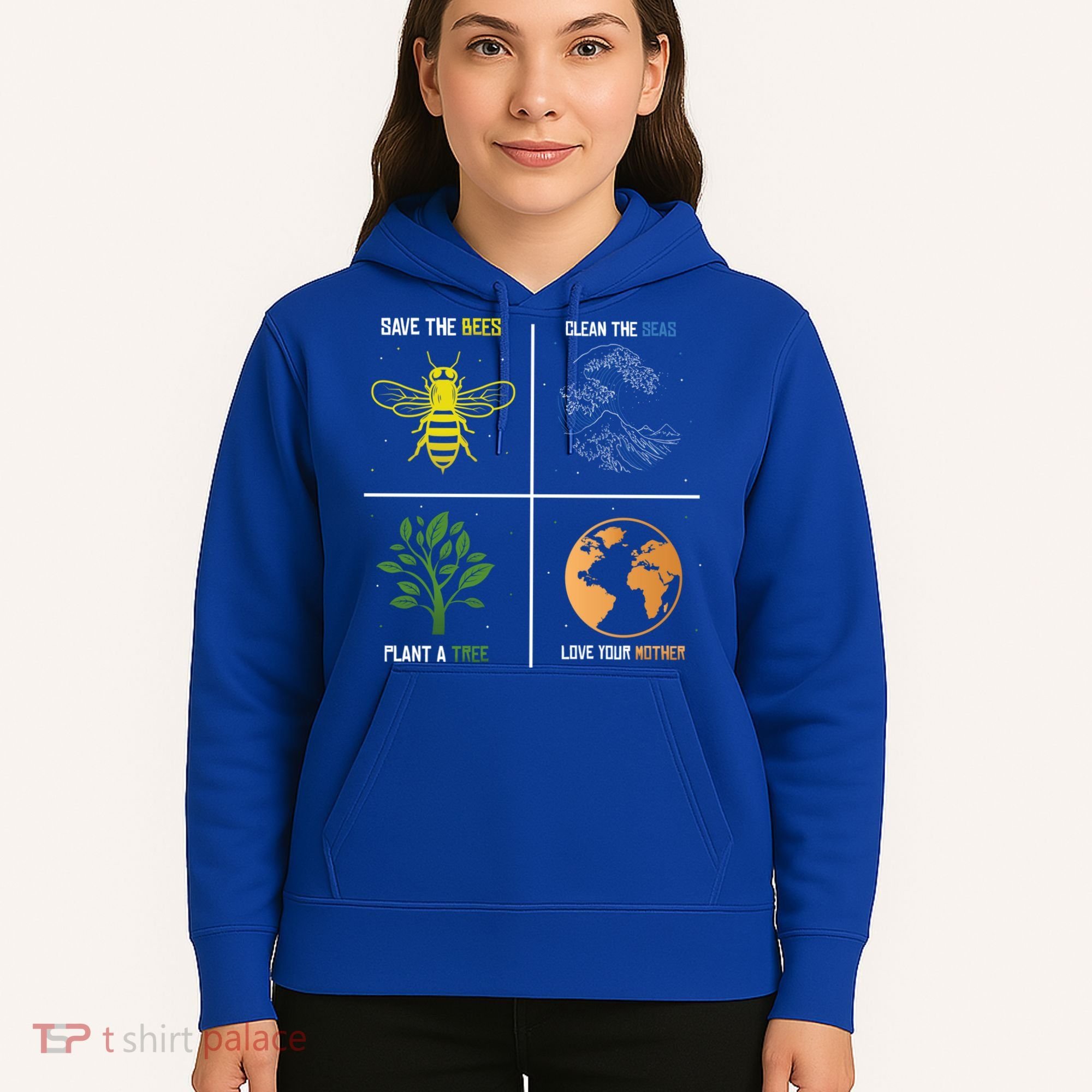 Save The Bees Plant More Trees Earth Day Gift Hoodie