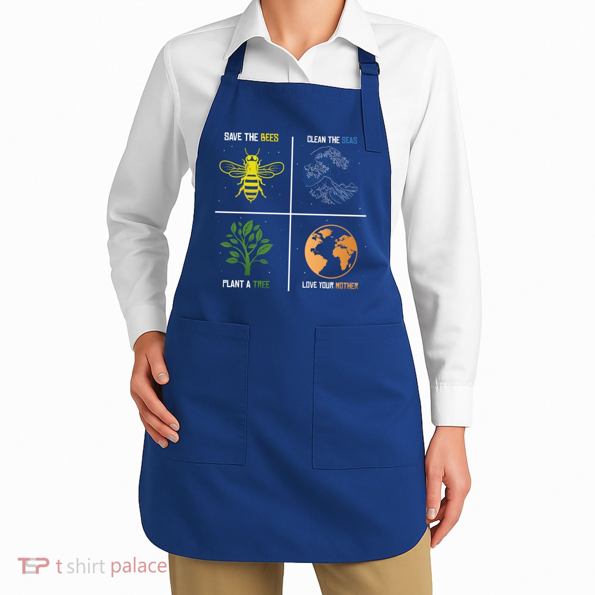 Save The Bees Plant More Trees Earth Day Gift Apron