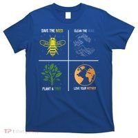 Save The Bees Plant More Trees Earth Day Gift T-Shirt thumb 0