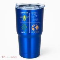 Save The Bees Plant More Trees Earth Day Gift Tumbler thumb 0