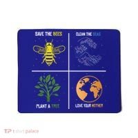 Save The Bees Plant More Trees Earth Day Gift Mousepad thumb 0