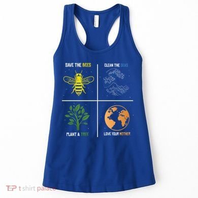 Save The Bees Plant More Trees Earth Day Gift Women's Tank Top