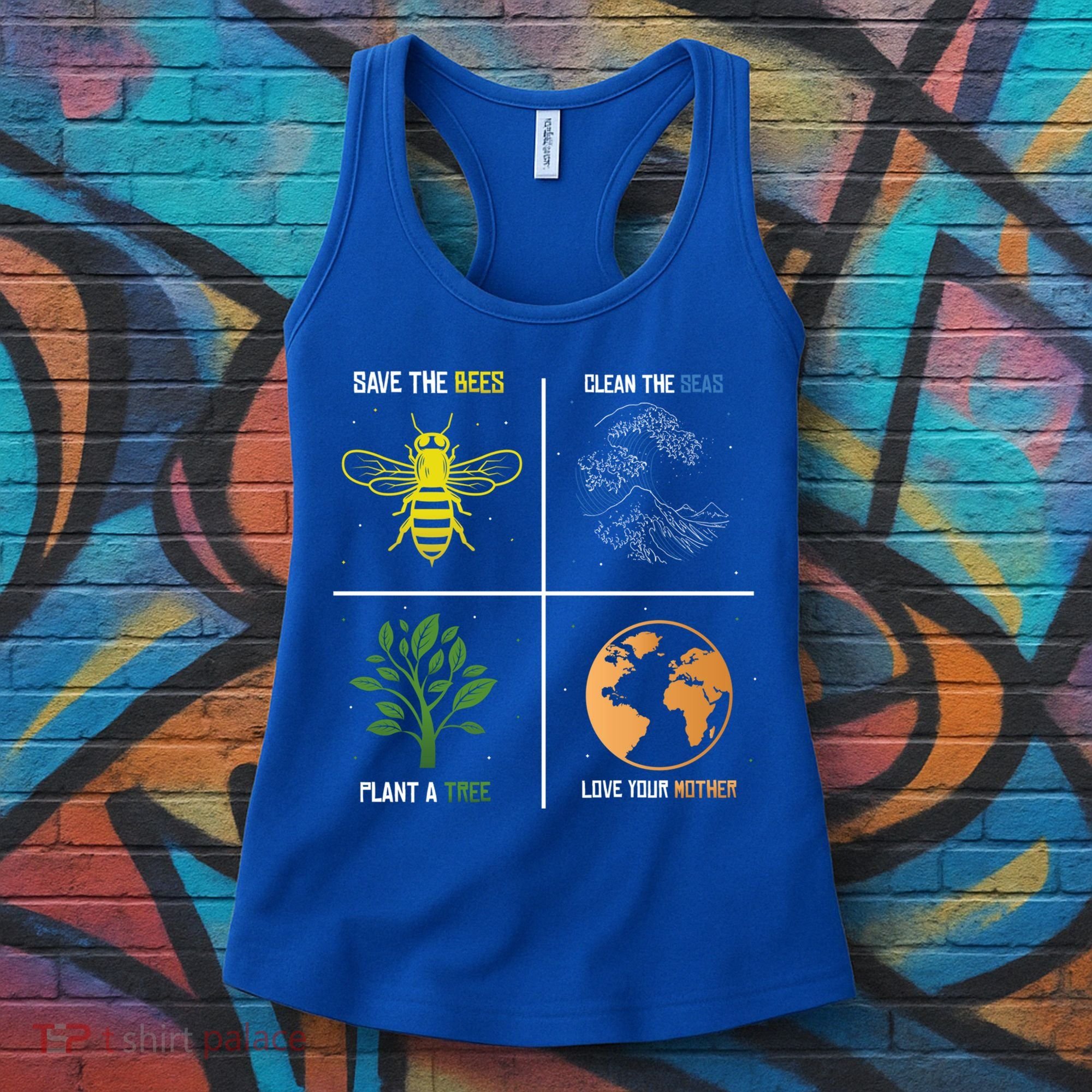 Save The Bees Plant More Trees Earth Day Gift Women's Tank Top