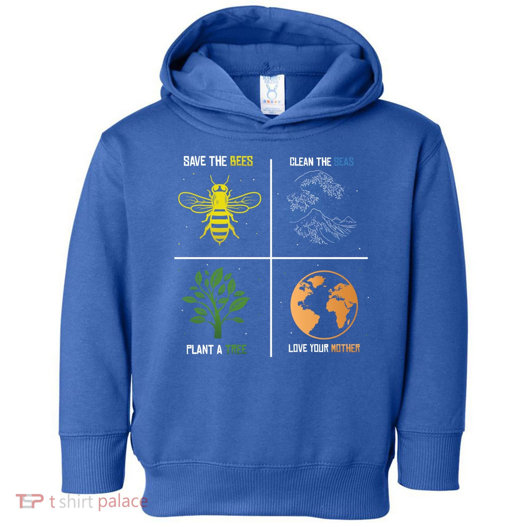 Save The Bees Plant More Trees Earth Day Gift Toddler Hoodie