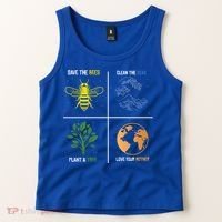 Save The Bees Plant More Trees Earth Day Gift Tank Top thumb 2