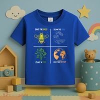 Save The Bees Plant More Trees Earth Day Gift Toddler T-Shirt thumb 3