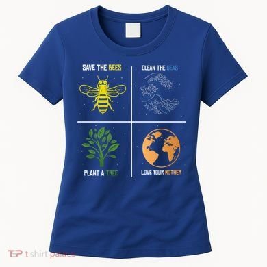 Save The Bees Plant More Trees Earth Day Gift Women's T-Shirt