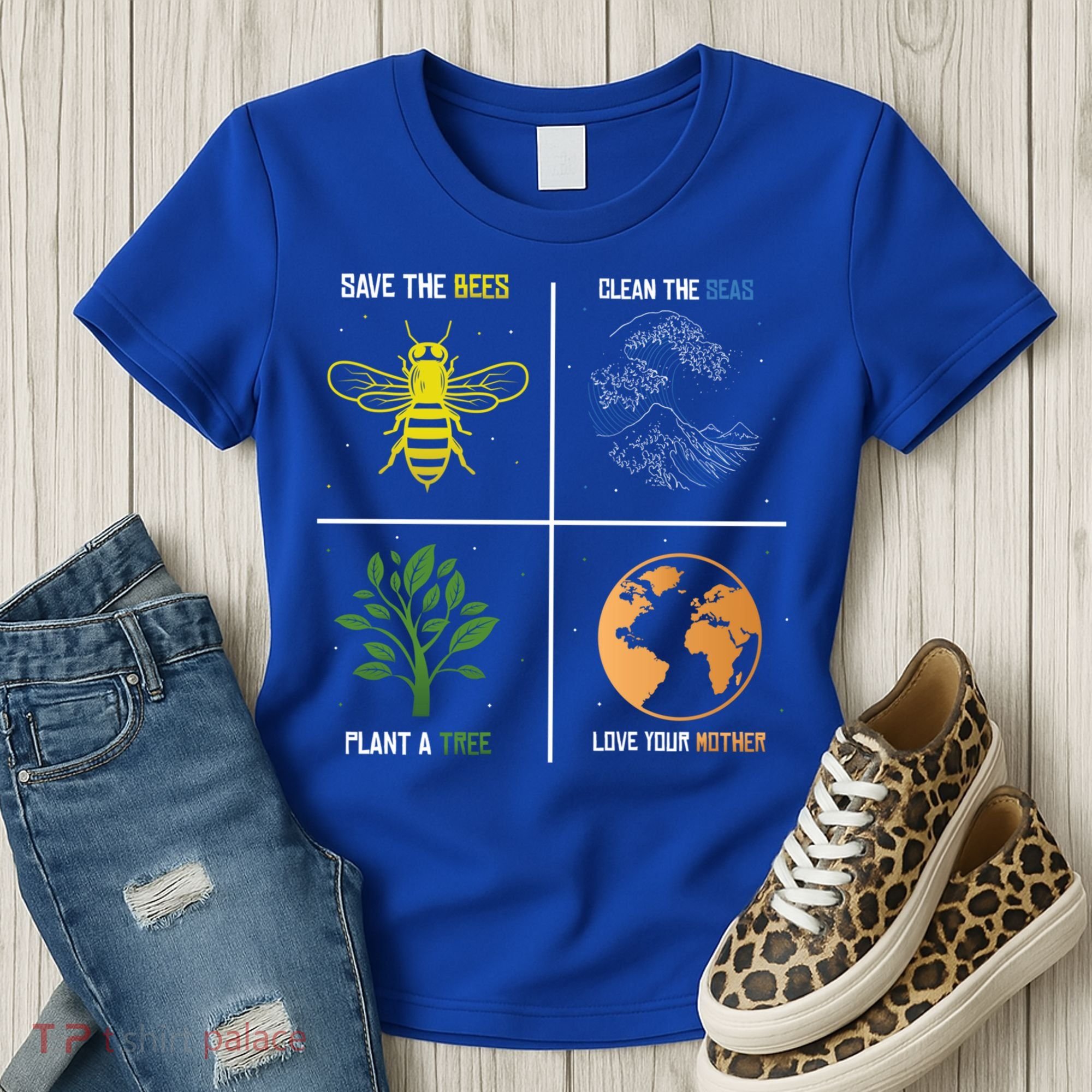 Save The Bees Plant More Trees Earth Day Gift Women's T-Shirt