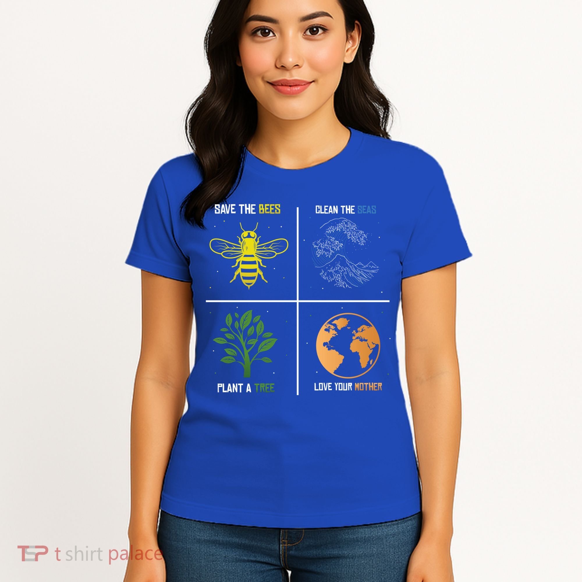 Save The Bees Plant More Trees Earth Day Gift Women's T-Shirt