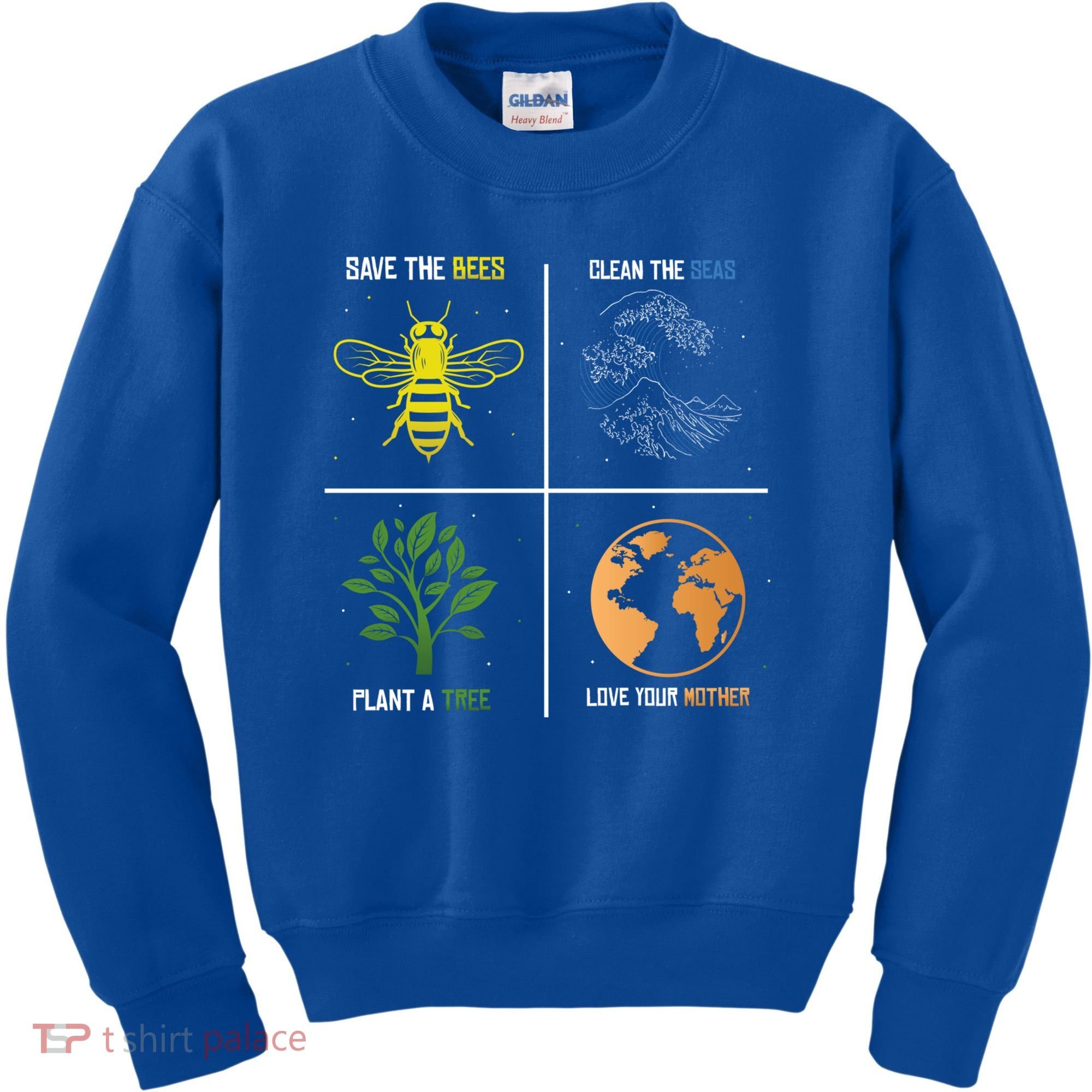 Save The Bees Plant More Trees Earth Day Gift Kids Sweatshirt