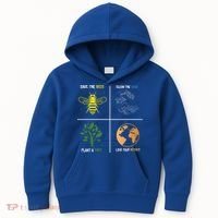 Save The Bees Plant More Trees Earth Day Gift Kids Hoodie thumb 0