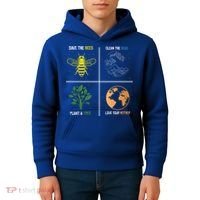 Save The Bees Plant More Trees Earth Day Gift Kids Hoodie thumb 4