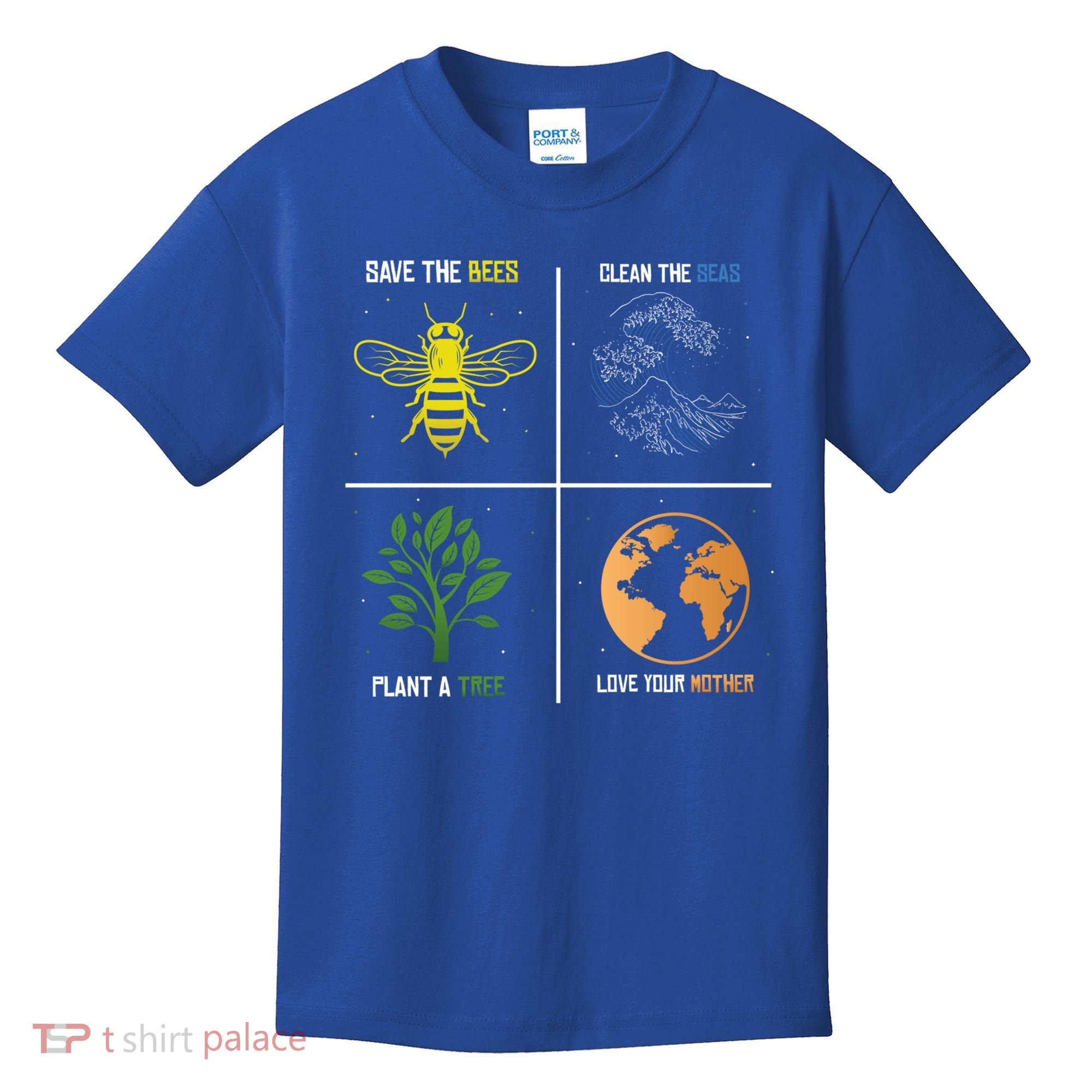 Save The Bees Plant More Trees Earth Day Gift Kids T-Shirt