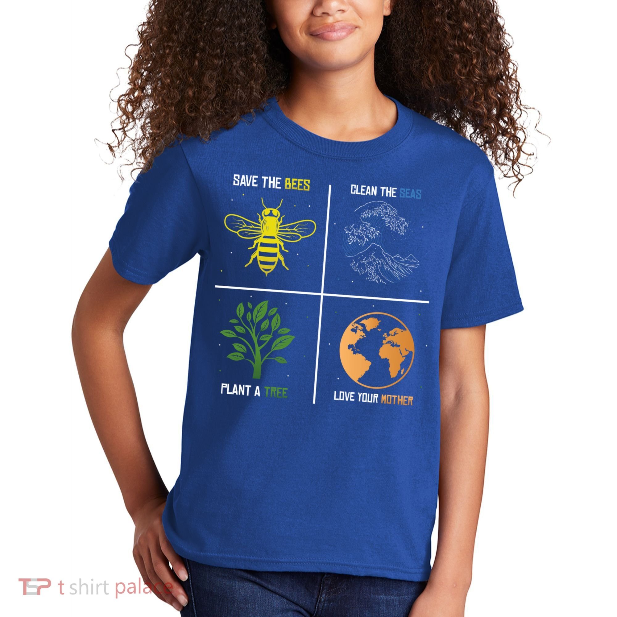 Save The Bees Plant More Trees Earth Day Gift Kids T-Shirt